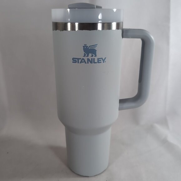 Stanley Quencher 40oz 1.18L H2O Flowstate Tumbler Gray Blue Handle Lid NO STRAW - Picture 1 of 15